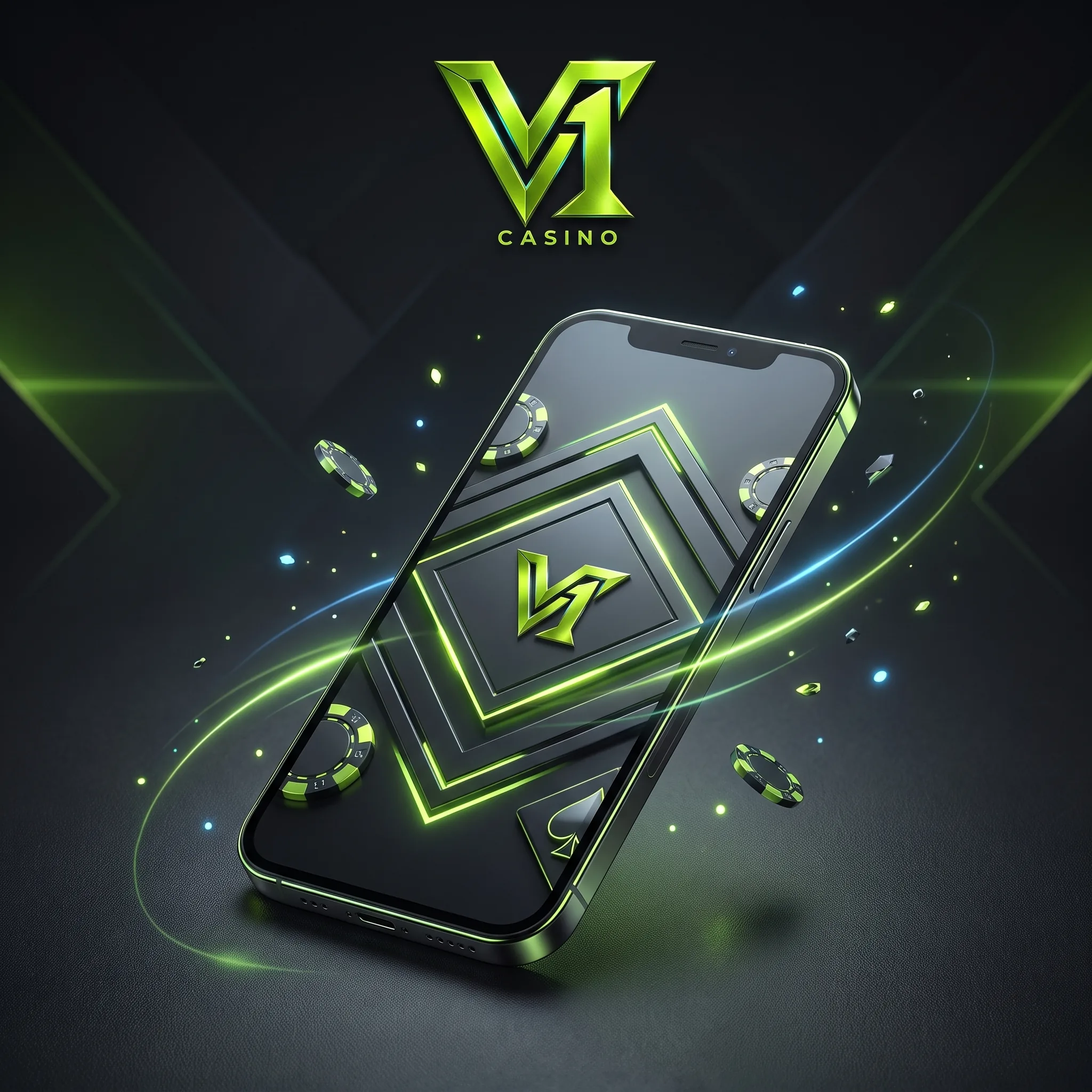 V1 Casino mobile access artwork