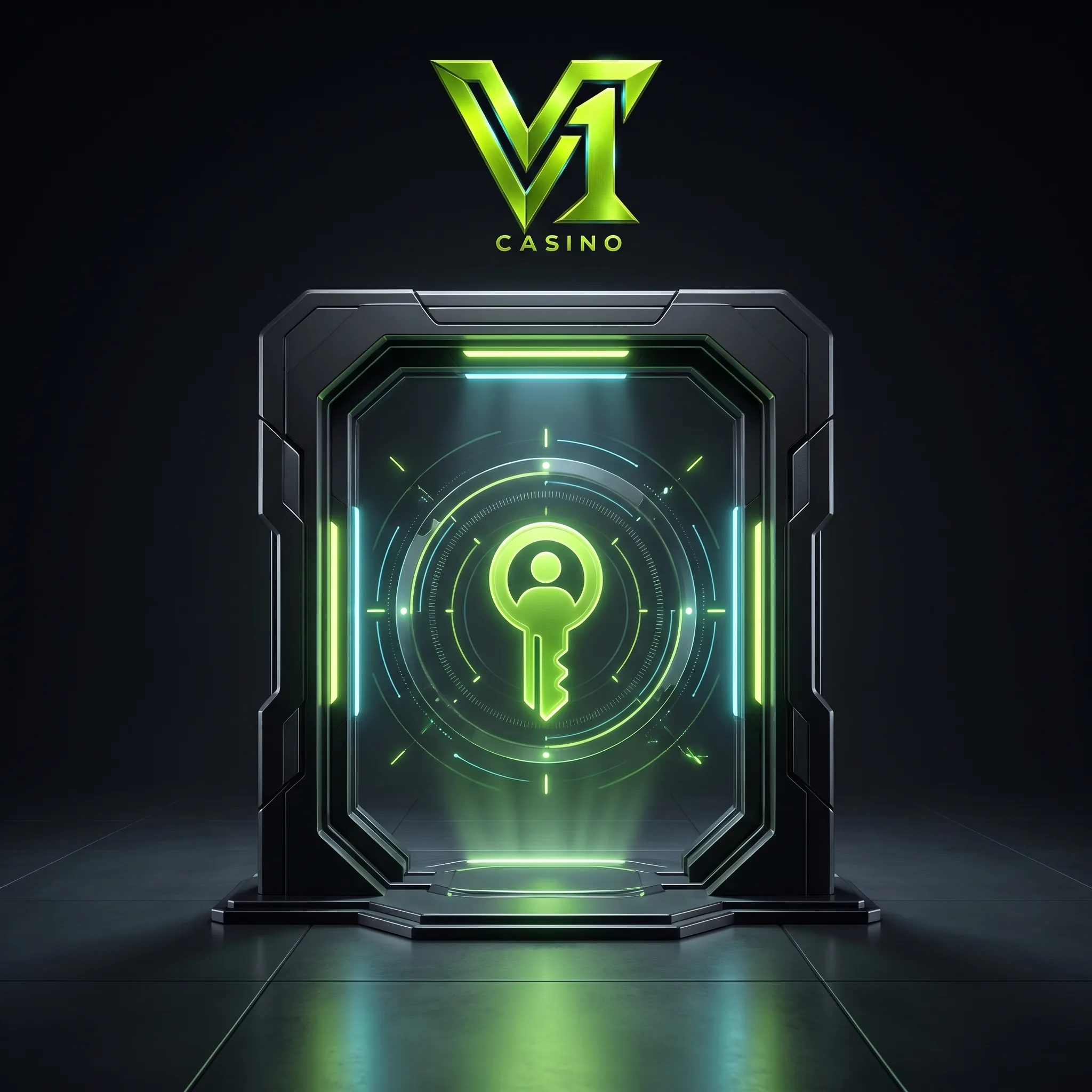 V1 Casino account registration artwork